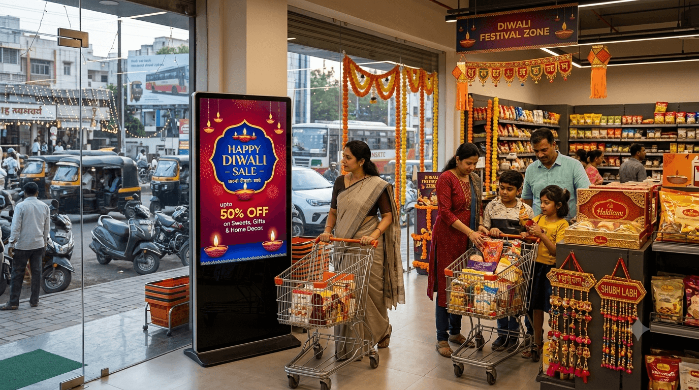 Book Festive Ad Screens in Nashik Before Prices Rise